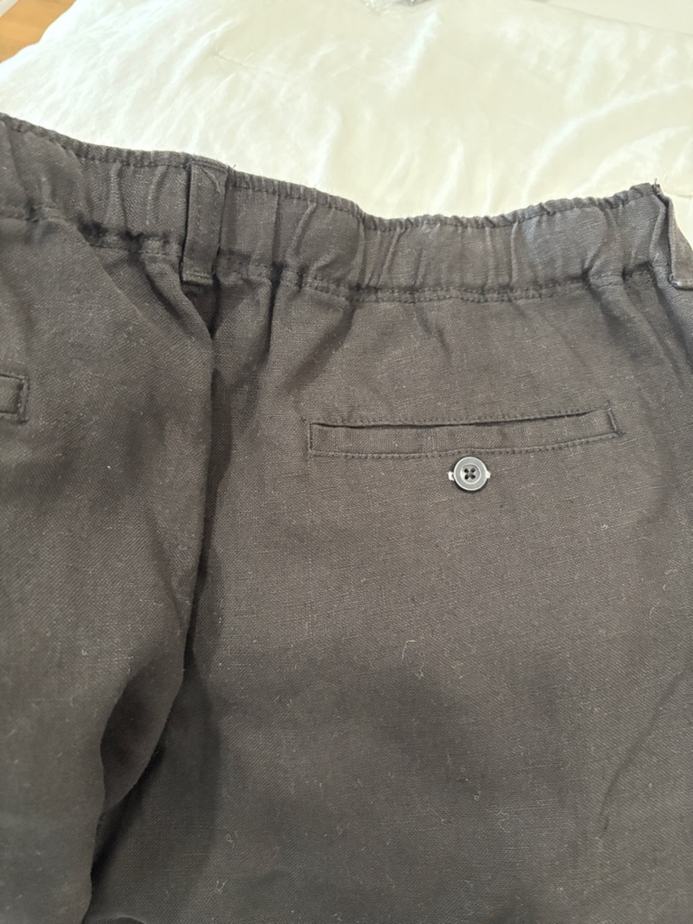 Men's Tommy Bahama Black Linen Casual Pants - Picture 5 of 6